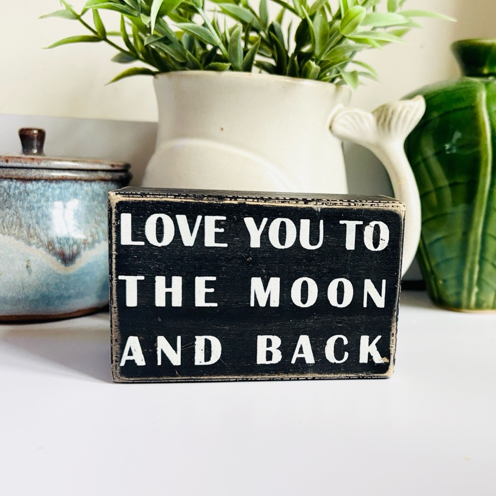Rustic Black and White Love Quote Wall Art
